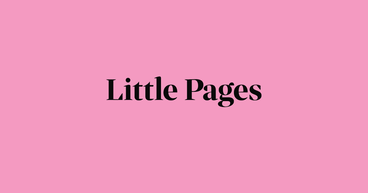 Welcome to the Little Pages Blog